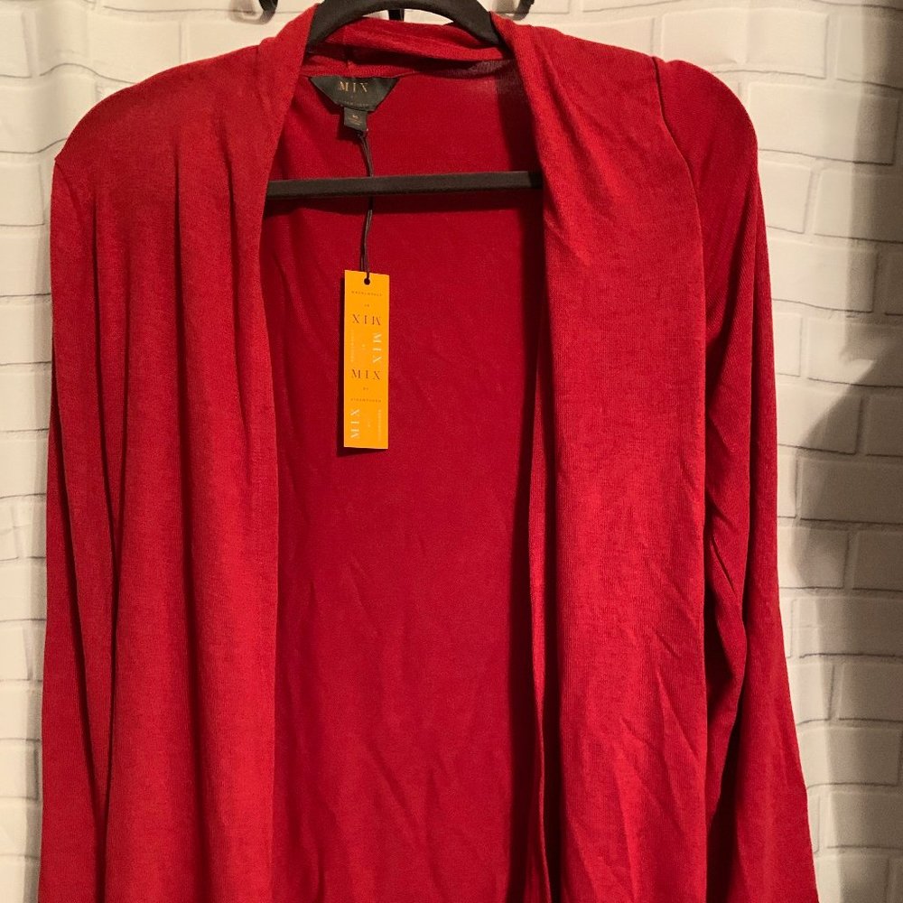 NEW MIX  OPEN RED CARDIGAN